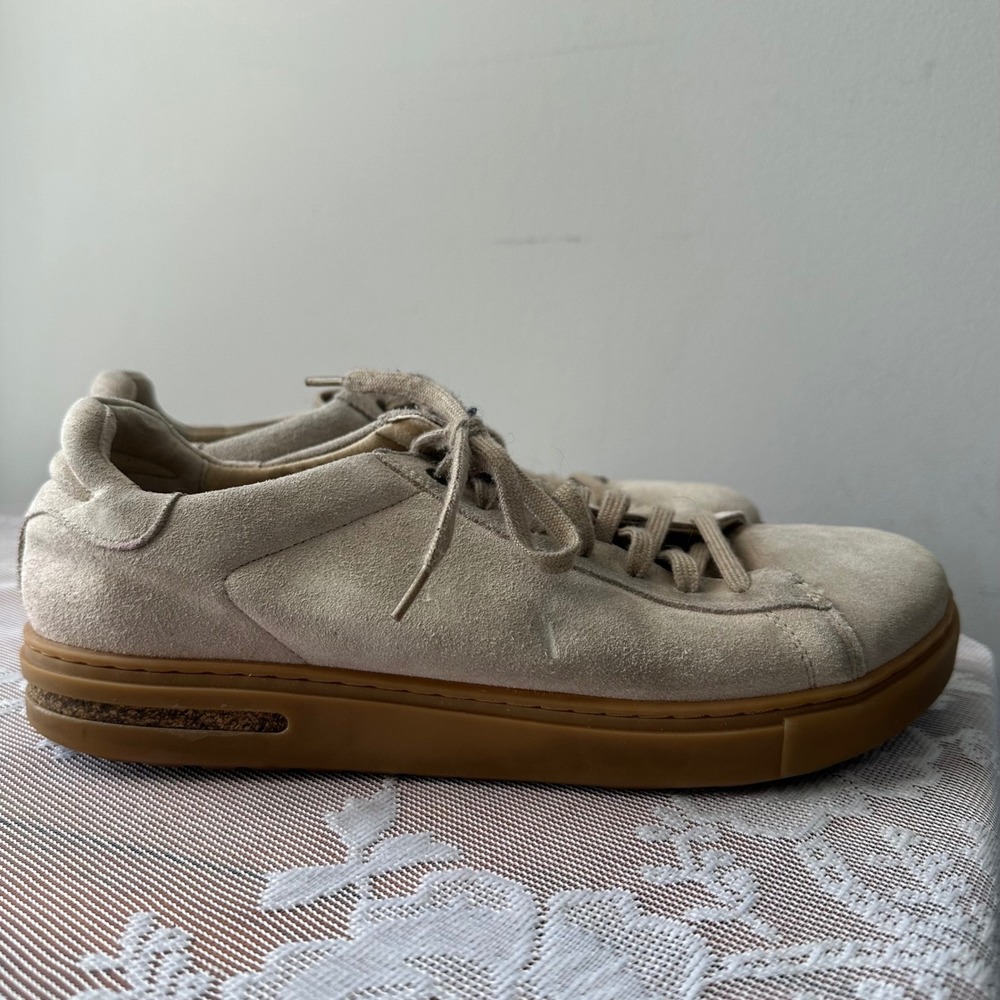 Birkenstock Bend Low Sneakers Mens 8 Womens 10 Sand Suede Good‎ Gum Sole EU 41